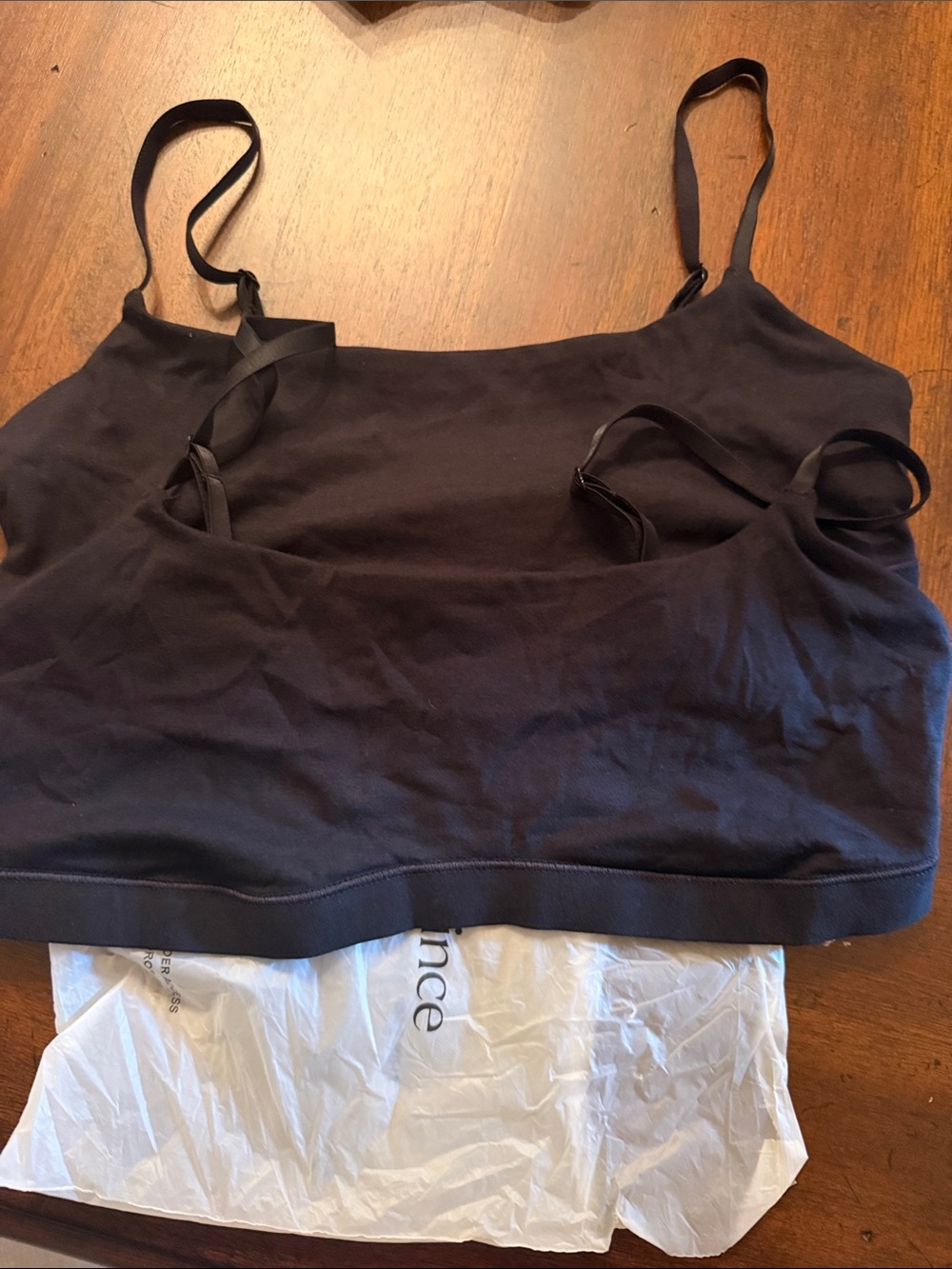 Quince 2 Black Minimal Scoop Bralette - Picture 2 of 3
